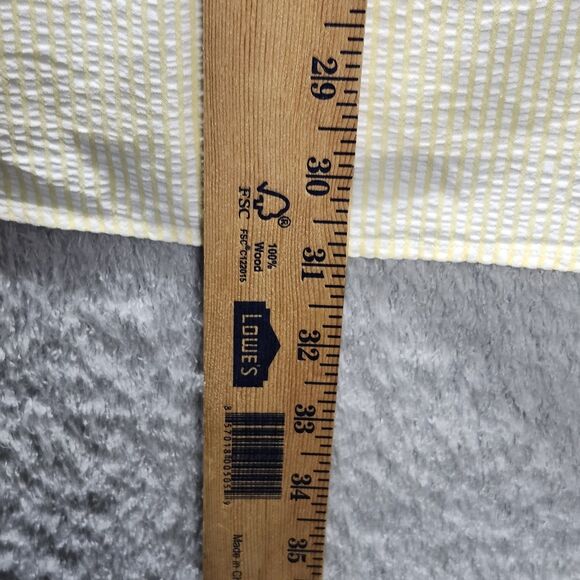 Men's Polo Ralph Lauren Custom Fit Yellow Striped Button Down SS Shirt Size M - Picture 7 of 10